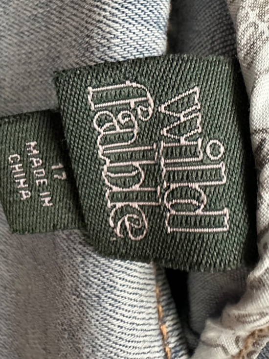 Wild Fable, faded blue denim stretch skirt, juniors size 17 - Picture 6 of 6